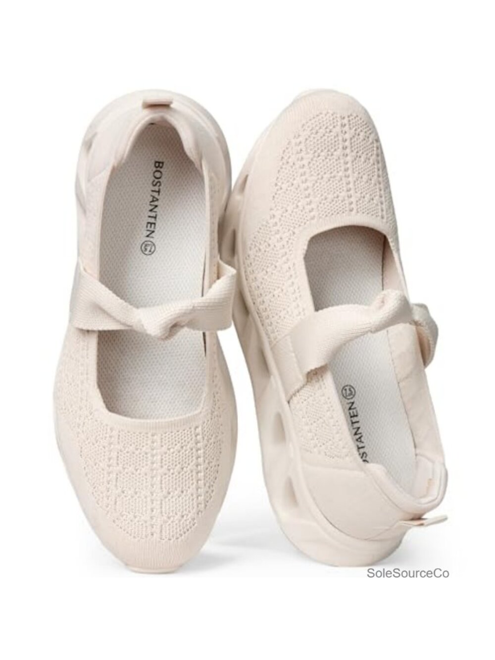 Lightweight Breathable Mary Jane Sneakers for Women Slip On Wide Toe Box Knit